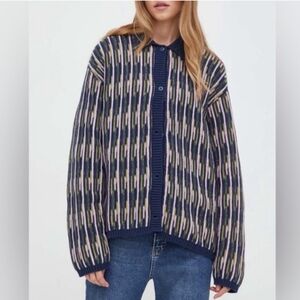Vans Alta Chunky Knit Cardigan Size M/L Oversized